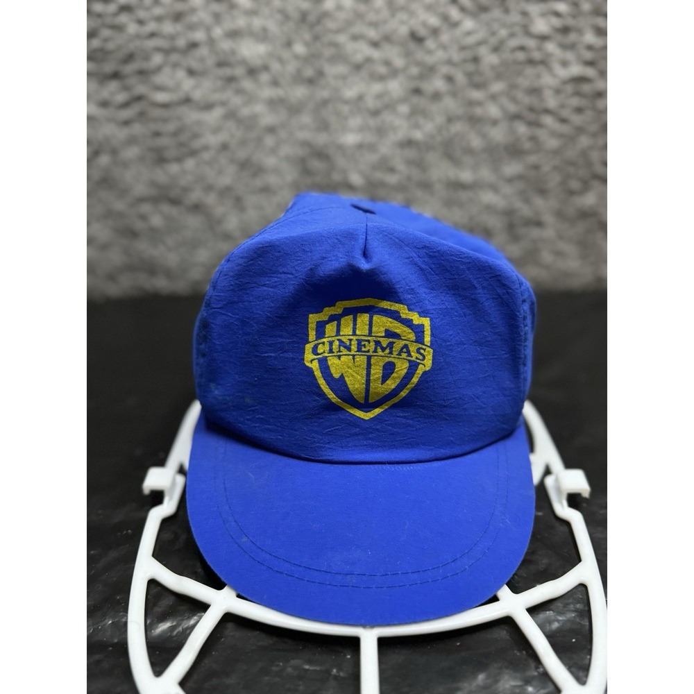 Vintage Warner Brothers Blue Shield Logo SnapBack Trucker Hat